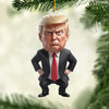 Hey, Don't Forget To Vote In November - US Election Acrylic Custom Shaped Ornament - Christmas Gift And Decor For Conservative Supporters