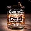 He Empowers America Again - US Election Whiskey Glass - Gift For Conservative Supporters