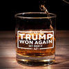 45 Or 47, He Won Again - US Election Whiskey Glass - Christmas Gift For Conservative Supporters