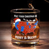 Christmas Is Red, So Is America - US Election Whiskey Glass - Gift For Conservative Supporters