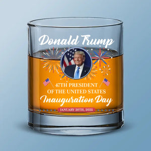 United We Achieve Greatness - US Election Whiskey Glass - Gift For Conservative Supporters