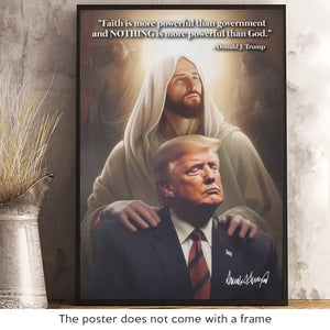 Nothing Is More Powerful Than God - US Election Vertical Poster - Gift For Conservative Supporters