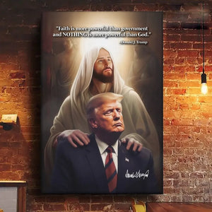 Nothing Is More Powerful Than God - US Election Vertical Poster - Gift For Conservative Supporters