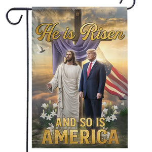 With Faith, We Stand Strong - US Patriotic Pride House Flag, Garden Flag