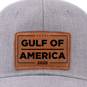 The Gulf Stands Strong - US Patriotic Pride Leather Patch Hat - Gift For Conservative Supporters