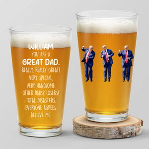 Total Disasters - US Patriotic Pride Beer Glass