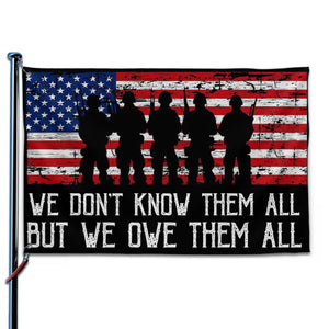 We Owe Them All - US Patriotic Pride Horizontal House Flag