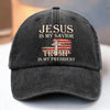 Real President Is Back - US Patriotic Pride Vintage Washed Denim Baseball Cap