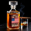 Where Legends Toast, Not Boast - US Patriotic Pride Glass Whiskey Bottle