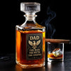 Built Like A Rock - US Patriotic Pride Glass Whiskey Bottle