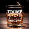 45-47-48, History On The Rocks - US Patriotic Pride Whiskey Glass - Gift For Conservative Supporters