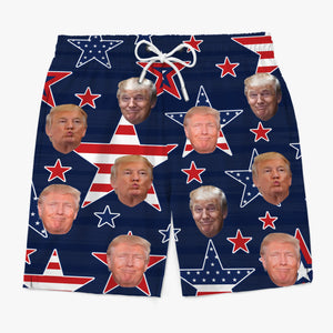 Tropic Like It’s 1776 - US Patriotic Pride Tropical Hawaiian Aloha Men Beach Shorts