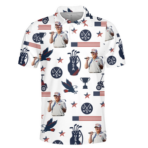 In Golf We Trust 2025 - US Patriotic Pride All Over Print Polo Shirt