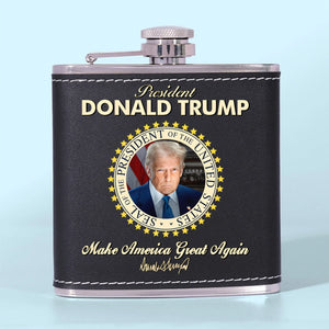 The Comeback Was Always Greater - US Patriotic Pride Hip Flask - Gift For Conservative Supporters