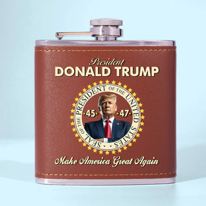 Rules Change, Legends Don’t - US Patriotic Pride Hip Flask - Gift For Conservative Supporters