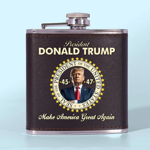 Rules Change, Legends Don’t - US Patriotic Pride Hip Flask - Gift For Conservative Supporters