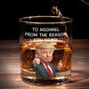 From The Reason You Drink - US Patriotic Pride Whiskey Glass - Gift For Conservative Supporters