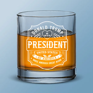 Back in the Game, No Apologies - US Patriotic Pride Whiskey Glass - Gift For Conservative Supporters