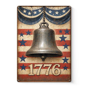 Stand Tall, Ring Loud, Live Free - US Patriotic Pride Home Decor Vertical Metal Sign - 4th Of July, Gift For Conservative Supporters