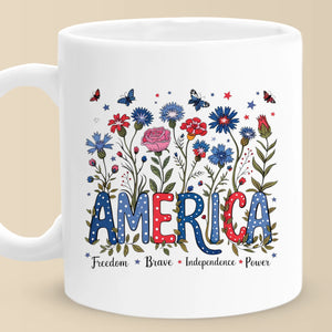Republican State Mug - US Patriotic Pride 4th Of July, Gifts For Conservative Supporters - Freedom, Brave, Independence & Power