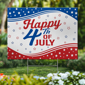 Republican State Yard Sign - US Patriotic Pride 4th Of July, Gifts For Conservative Supporters - Let Freedom Bang