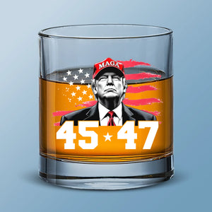 45 47 Republican State Whiskey Glass - US Patriotic Pride Gifts For Conservative Supporters, Wine, Bourbon, Whiskey Lovers - I Know Fireworks, I Know Freedom