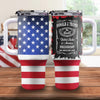 45 47 Republican State 40 Oz Stainless Steel Tumbler With Handle - US Patriotic Pride Gifts For Conservative Supporters - Command & Conquer