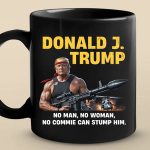 Republican State Black Mug - US Patriotic Pride Gifts For Conservative Supporters - No Commie Can Stump Him