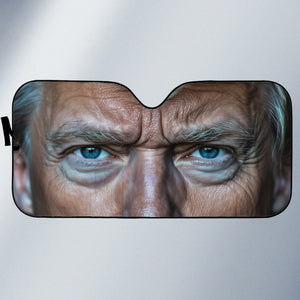 Republican State Auto Windshield Sunshade, Car Window Protector - US Patriotic Pride Gifts For Conservative Supporters - Eyes That Never Blink At Evil