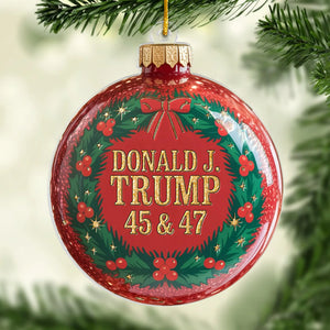 45 47 Republican State Acrylic Ornament - US Patriotic Pride, Christmas Gifts For Conservative Supporters - All I Want Is 47