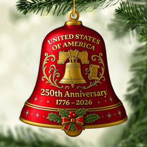Republican State Acrylic Ornament - US Patriotic Pride, Christmas Gifts For Conservative Supporters - Liberty Rings This Season
