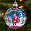 Republican State Acrylic Ornament - US Patriotic Pride, Christmas Gifts For Conservative Supporters - Stars, Stripes, And Santa