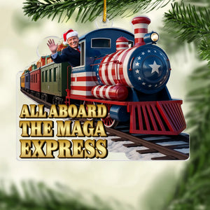Republican State Acrylic Ornament - US Patriotic Pride, Christmas Gifts For Conservative Supporters - Riding The Red Wave