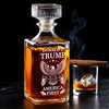 45 47 Republican State Glass Whiskey Decanter, Whiskey Bottle - US Patriotic Pride Gifts For Conservative Supporters, Wine, Bourbon, Whiskey Lovers - Strength That Endures