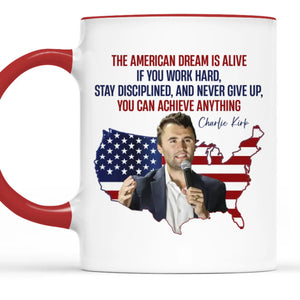 Republican State Accent Mug - US Patriotic Pride Gifts For Conservative Supporters, CK Legacy Edition - Guided By Faith And Freedom