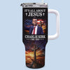 Republican State 40 Oz Stainless Steel Tumbler With Handle - US Patriotic Pride Gifts For Conservative Supporters, CK Legacy Edition - Wings Of Honor Carry Him