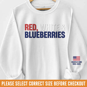 Republican State Unisex Sweatshirt, Hoodie With Design On Sleeve - US Patriotic Pride Gifts For Conservative Supporters, CK Legacy Edition - Red, White & Blueberries