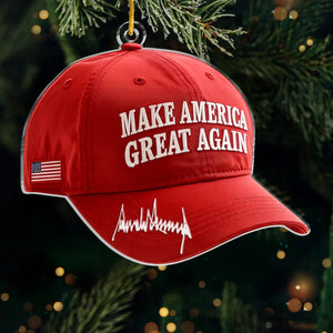 45 47 Republican State Acrylic Ornament - US Patriotic Pride, Christmas Gifts For Conservative Supporters - Proud, Free, And Festive