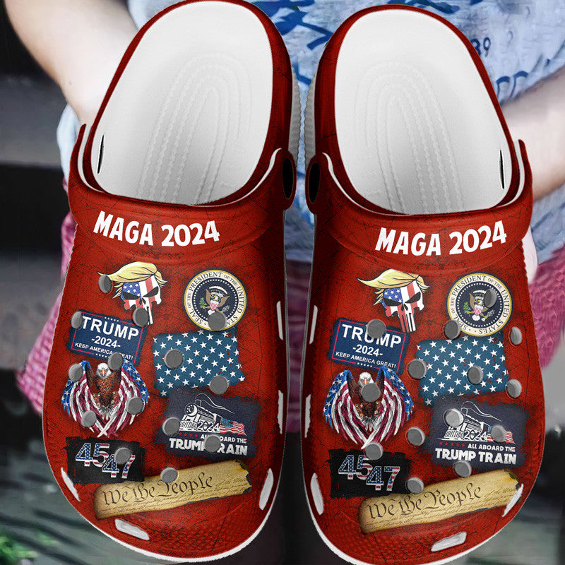 We The People - Trump MAGA 2024 - Unisex Clogs, Slide Sandals