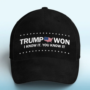 Trump Won, I Know It - Trump Hat, All Over Print Classic Cap