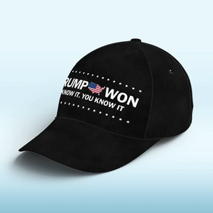 Trump Won, I Know It - Trump Hat, All Over Print Classic Cap