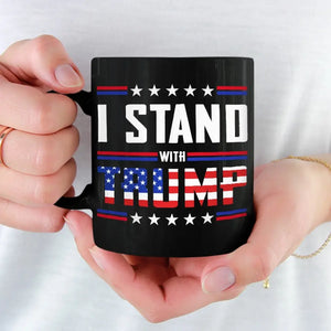 I Stand With Red Wave - US Election Black Mug