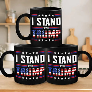 I Stand With Red Wave - US Election Black Mug