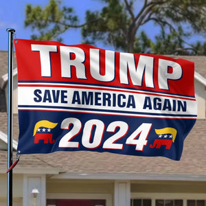 Make America Great Again - Trump US Election Horizontal House Flag