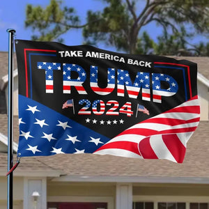 The Man 45-47 Shield America's Legacy - US Election Horizontal House Flag