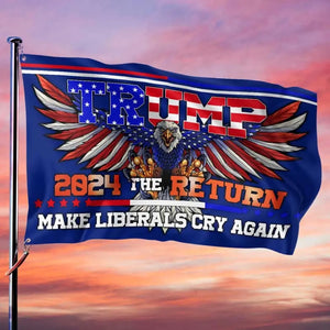 Make Liberals Cry Again - Trump US Election Horizontal House Flag