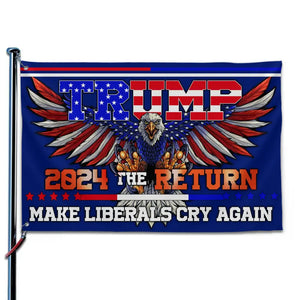 Make Liberals Cry Again - Trump US Election Horizontal House Flag