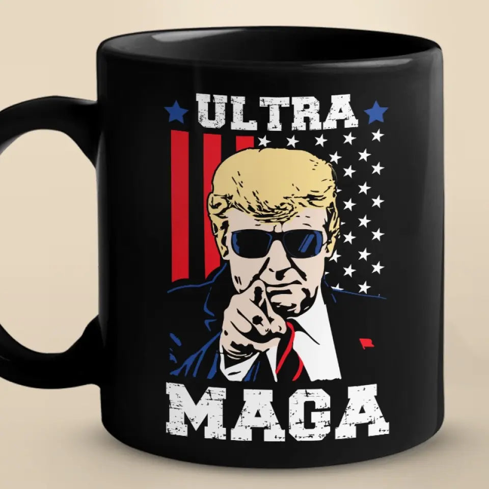 Ultra Maga, We Vote For Trump - Trump Election Black Mug