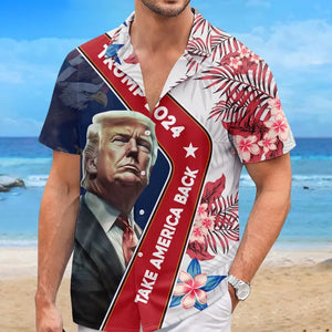 Make America Great Again - US Election Unisex Tropical Hawaiian Aloha Shirt - Summer Vacation Gift For Trump Supporters