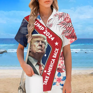 Make America Great Again - US Election Unisex Tropical Hawaiian Aloha Shirt - Summer Vacation Gift For Trump Supporters